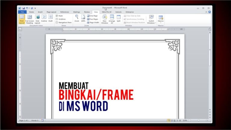 4 Cara Membuat Bingkai Di Word Agar Halaman Tampak Rapi 4 Cara Membuat Bingkai Di Word Agar Halaman Tampak Rapi