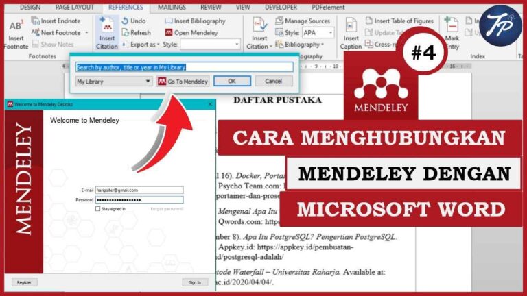 Begini Cara Menghubungkan Mendeley Ke Word