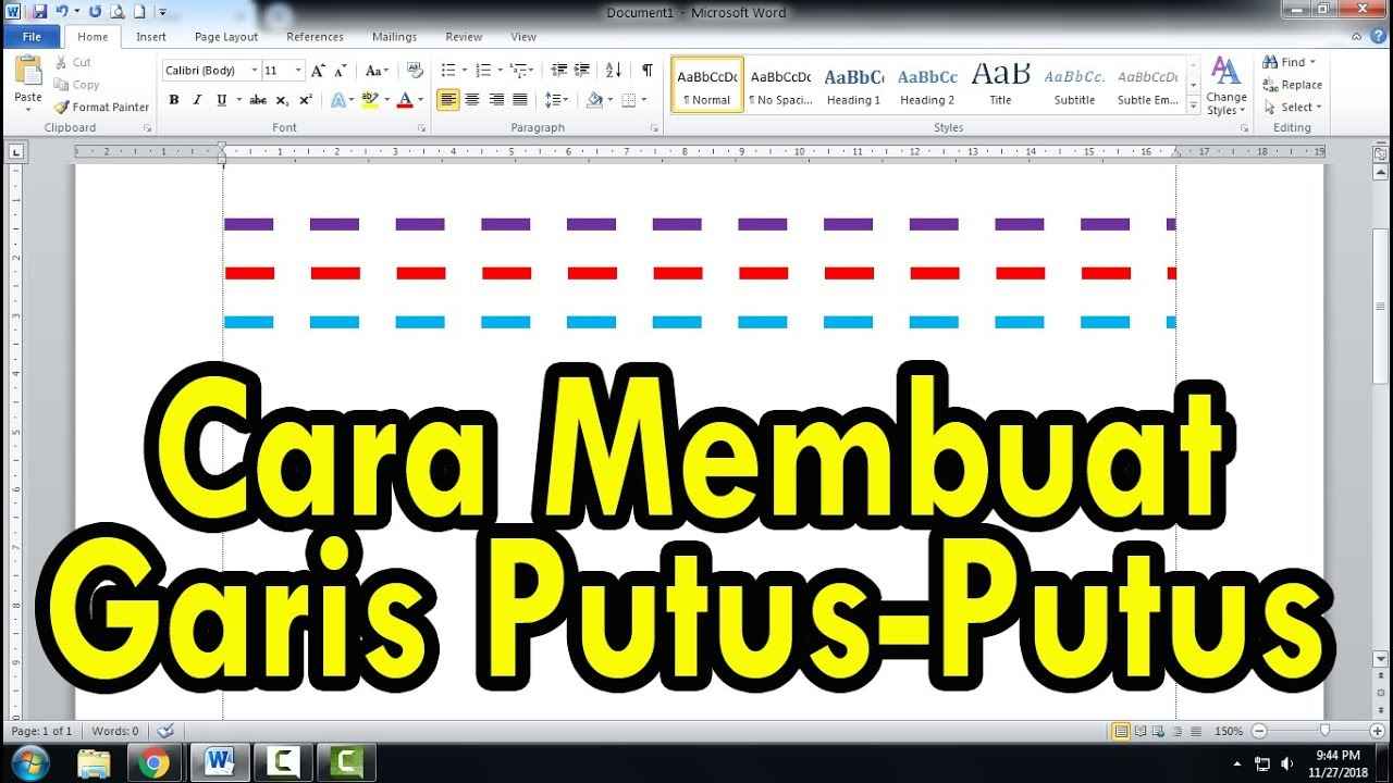 Cara Membuat Garis Putus Putus Di Word Biar Rapi Mudah Lho 3226