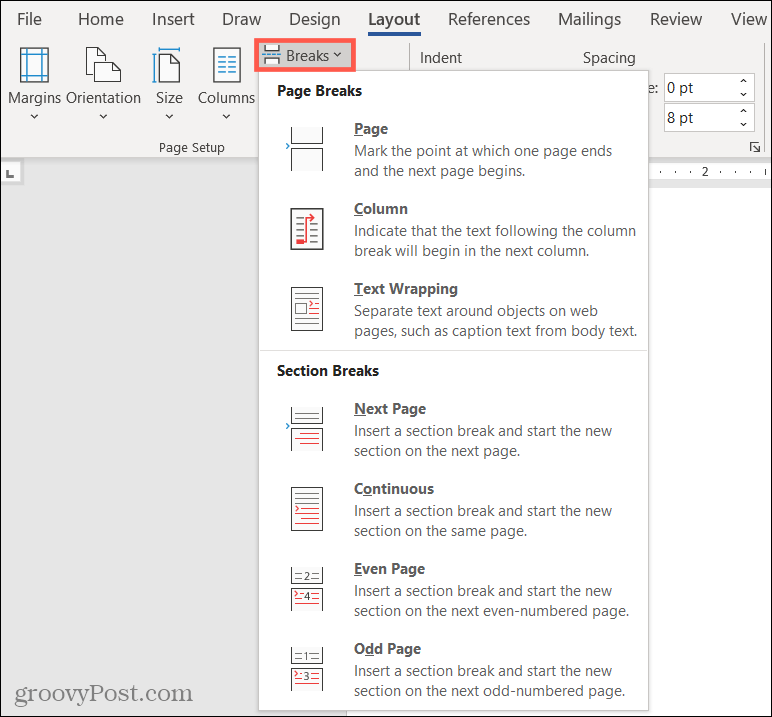 Cara Mudah Memisahkan Halaman Di Microsoft Word 0154