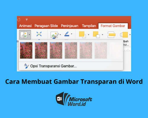 Cara Membuat Gambar Transparan di Word