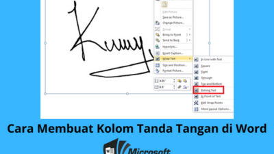 Cara Membuat Kolom Tanda Tangan di Word