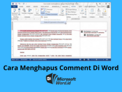 4 Cara Menghapus Comment Di Word