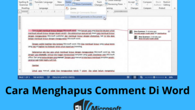 Cara Menghapus Comment Di Word