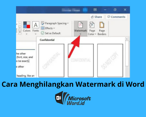 Cara Menghilangkan Watermark di Word