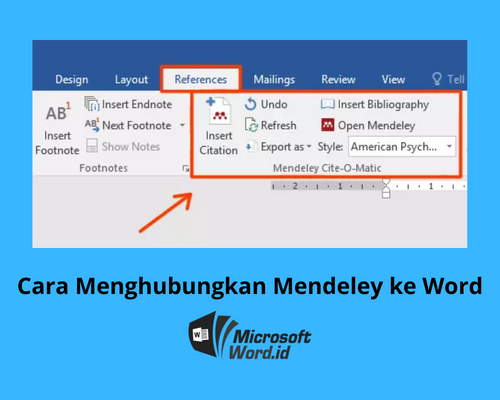 Cara Menghubungkan Mendeley ke Word