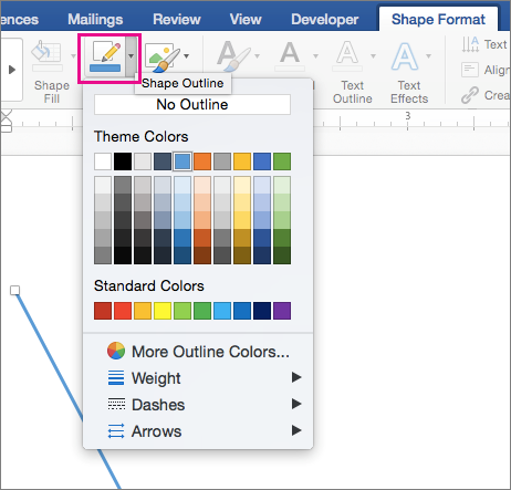 Kalau warna bingkainya tidak sesuai dengan keinginan kamu, ini juga bisa diganti dengan cara klik Format lagi kemudian pilih Shape Outline