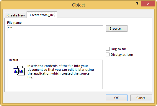 Selanjutnya klik Object lalu klik Buat dari File