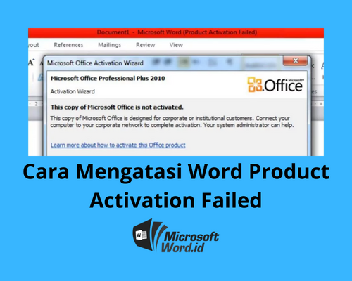 Cara Mengatasi Word Product Activation Failed