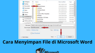 Cara Menyimpan File di Microsoft Word