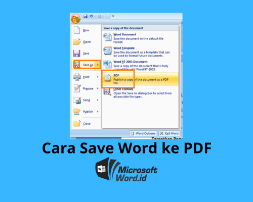 Cara Save Word ke PDF