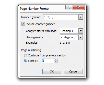 Klik pada halaman berikutnya, pilih 'Insert' dan pilih 'Page Number'. Pilih 'Format Page Numbers' dan pilih nomor angka pada 'Number Format' dan klik 'Ok'.