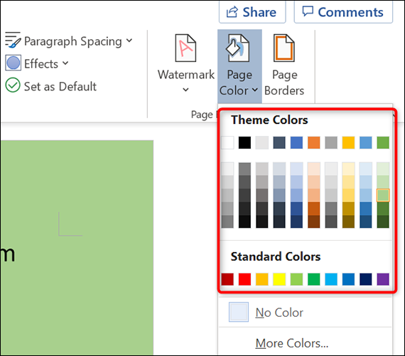 Masukkan gambar dengan membuka menu “Design” lalu “Page Color”. cara membuat poster di word