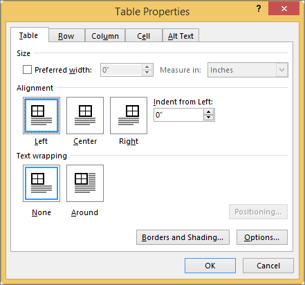 Setelah itu, klik kanan pada baris tersebut dan pilih Table Properties dari menu dropdown yang muncul.