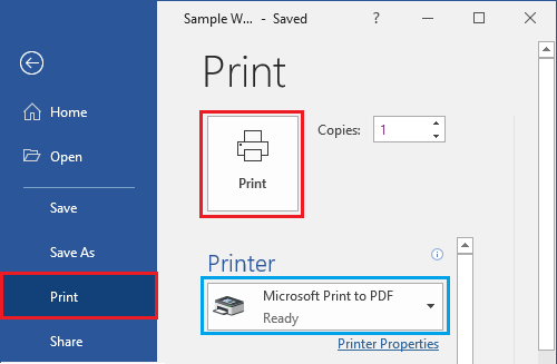 Untuk mencetaknya, tekan tombol “Ctrl+P”, tentu saja setelah komputer dihubungkan dengan printer yang sesuai.